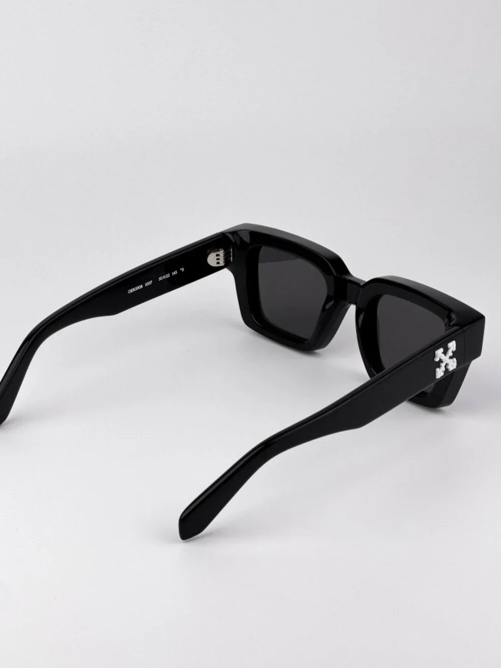 OFF-WHITE OERI008 VIRGIL 1007 BLACK SQUARE DARK GREY SUNGLASSES